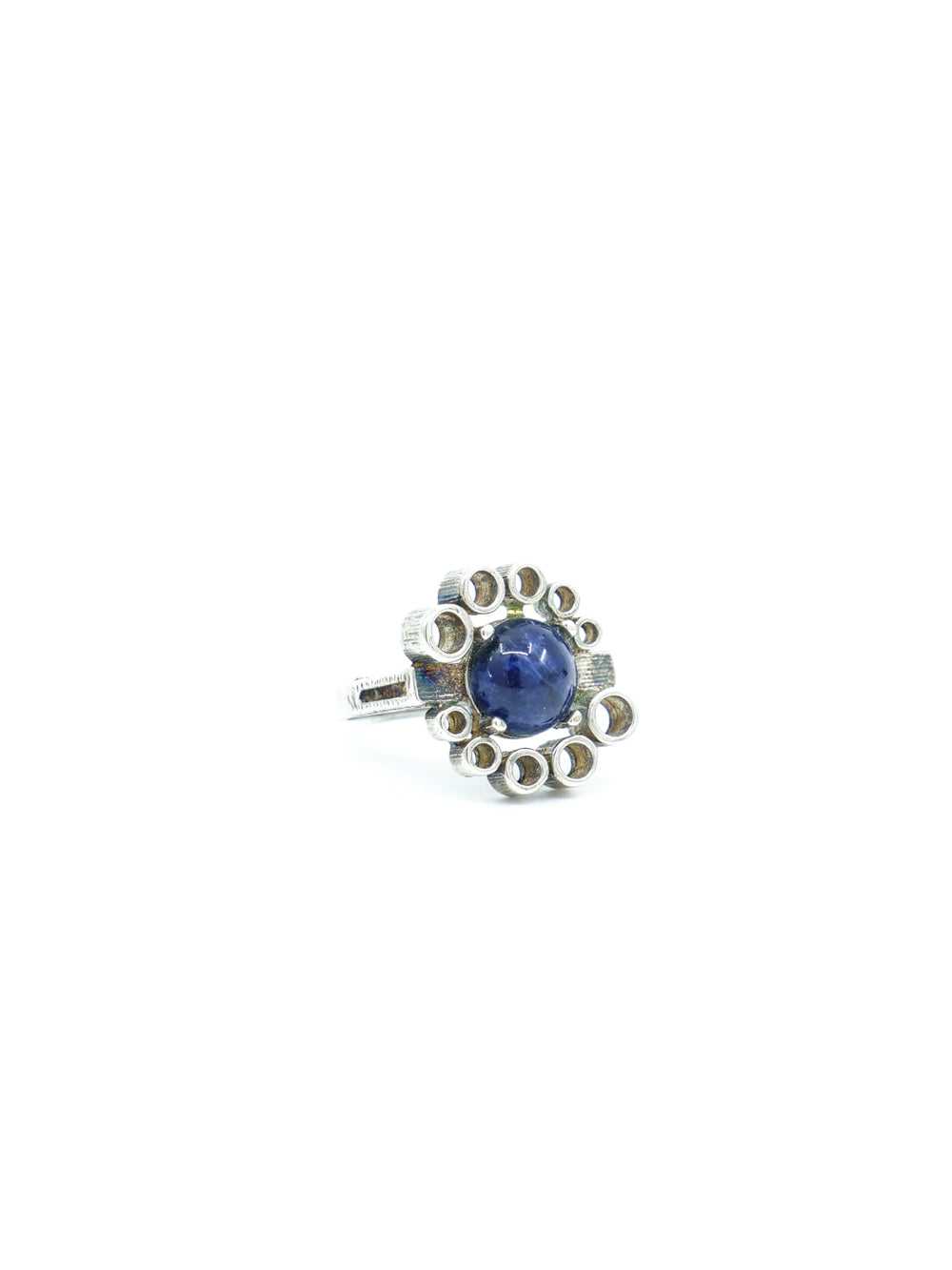 Sterling Silver Lapis Stone Ring - image 2