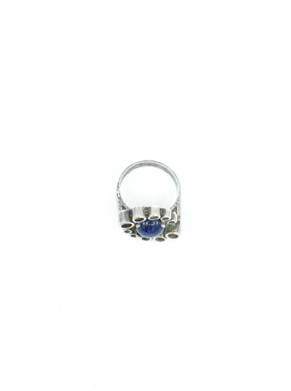Sterling Silver Lapis Stone Ring - image 3