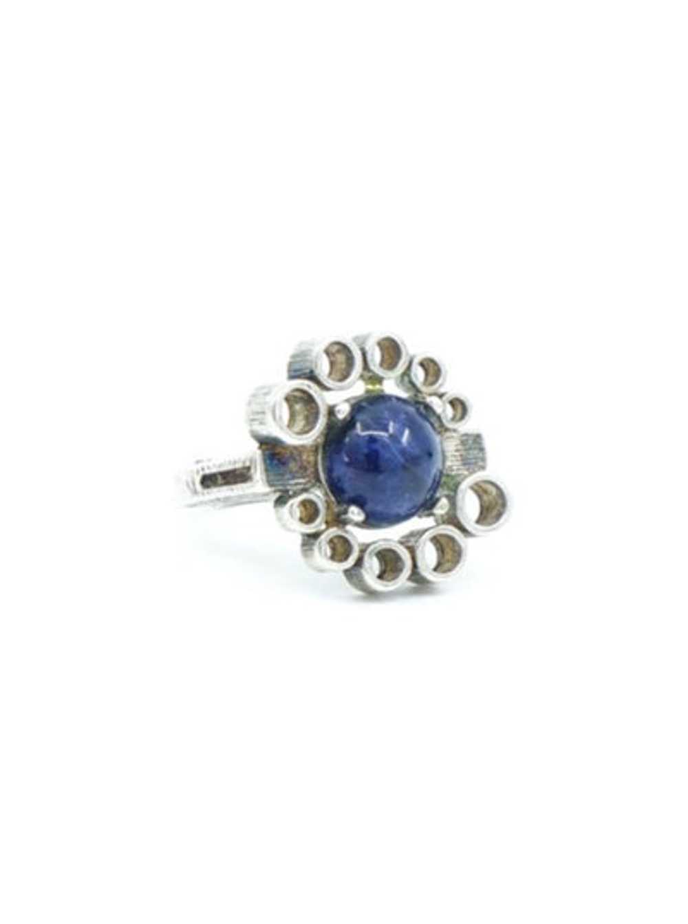Sterling Silver Lapis Stone Ring - image 4