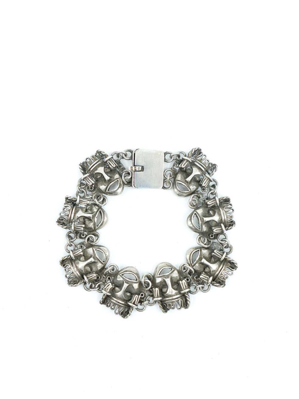 Sterling Silver Mask Bracelet - image 1