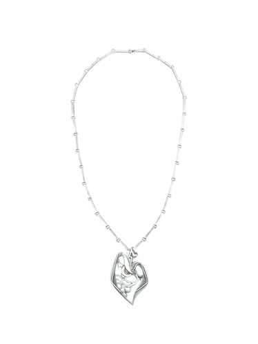 Modernist Sterling Pendant Necklace - image 1