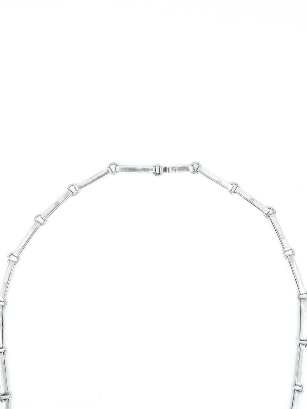Modernist Sterling Pendant Necklace - image 3