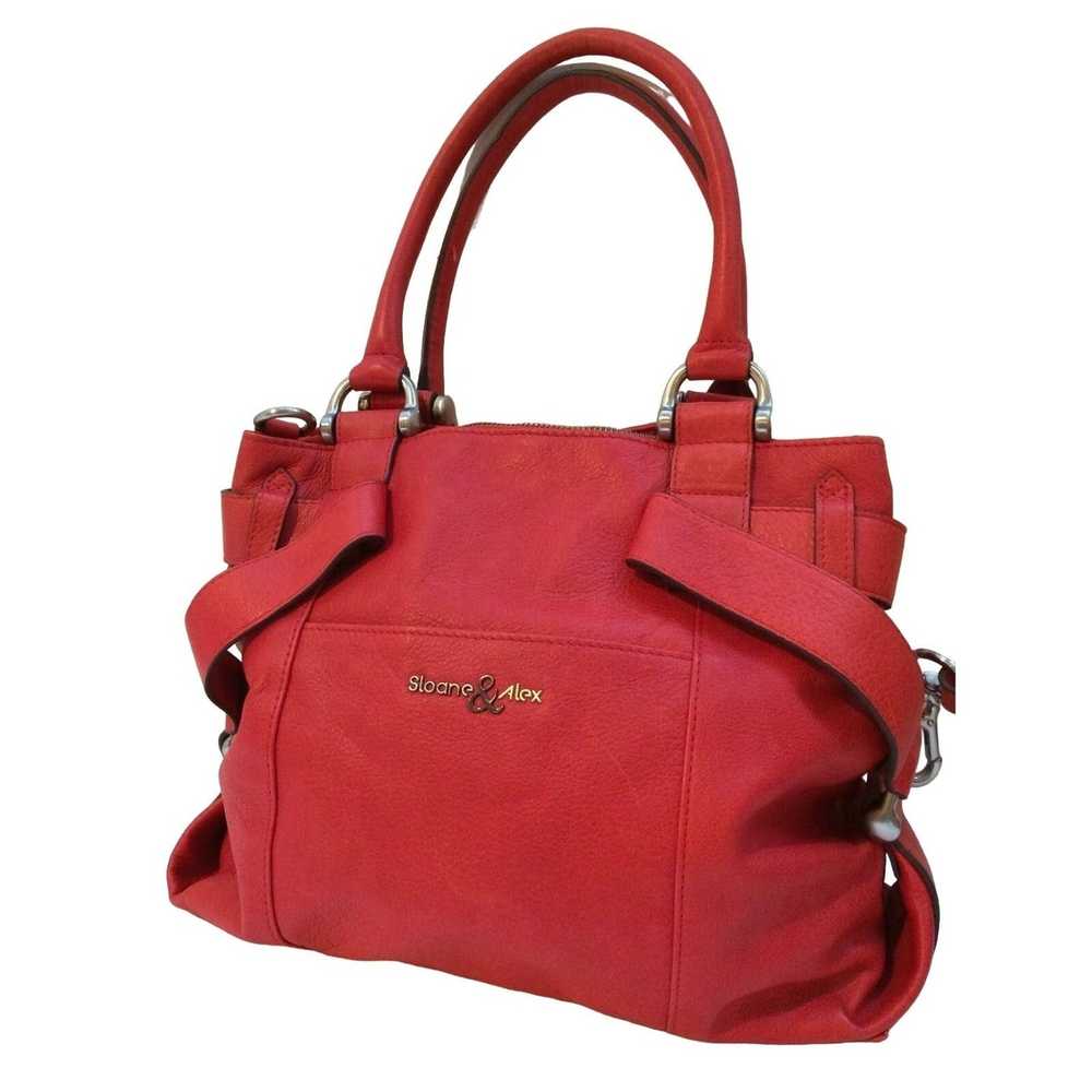 Other Sloane & Alex Bag Ruby Red Leather Tote Han… - image 2