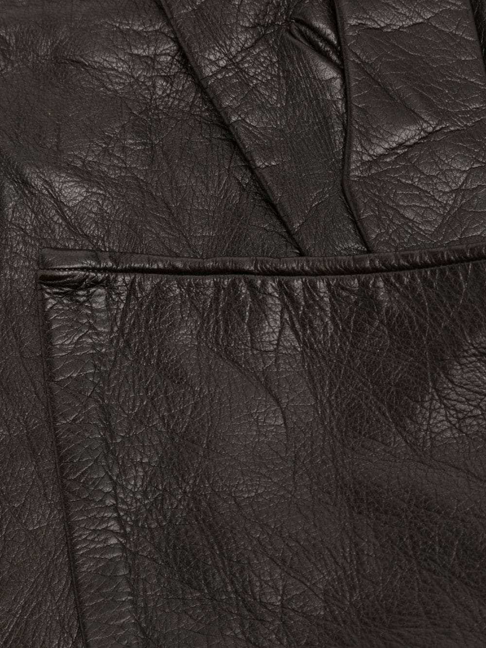 Saint Laurent Pre-Owned long leather gloves - Bro… - image 2