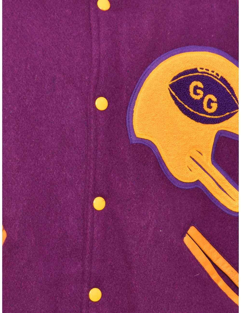 Purple & Mustard All American Varsity Jacket - M - image 3