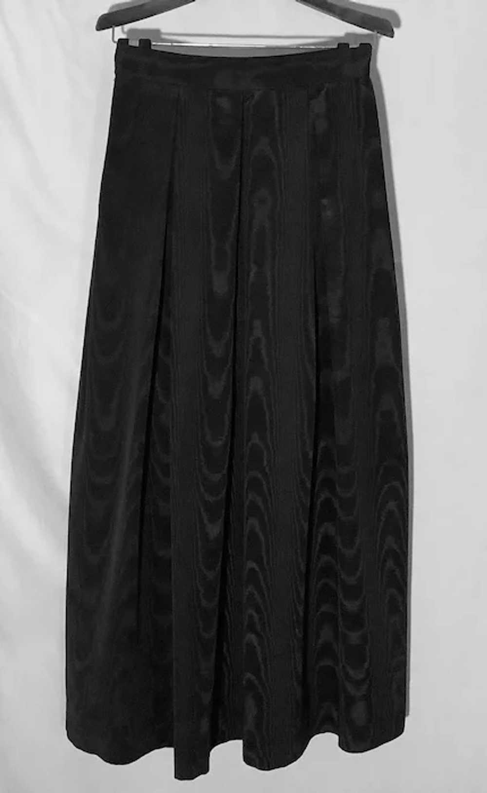 Vintage Floor Length Black Taffeta Skirt - image 2