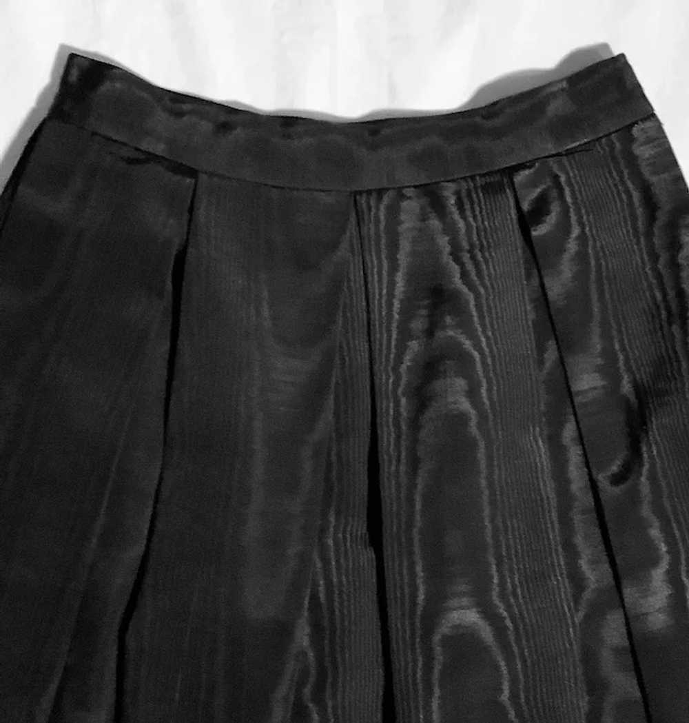 Vintage Floor Length Black Taffeta Skirt - image 3