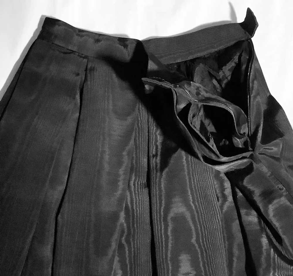Vintage Floor Length Black Taffeta Skirt - image 4