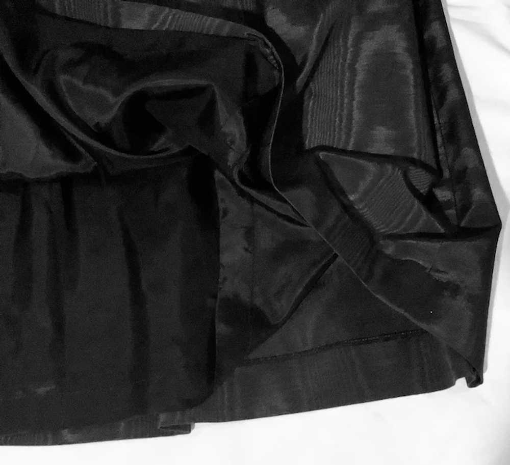 Vintage Floor Length Black Taffeta Skirt - image 5