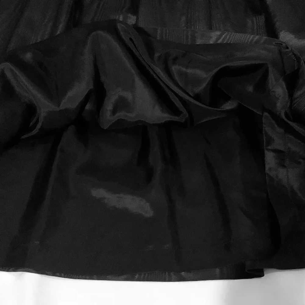 Vintage Floor Length Black Taffeta Skirt - image 7