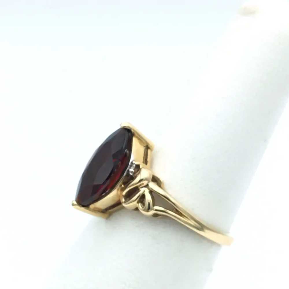 10k Garnet and Diamond Ring - image 2