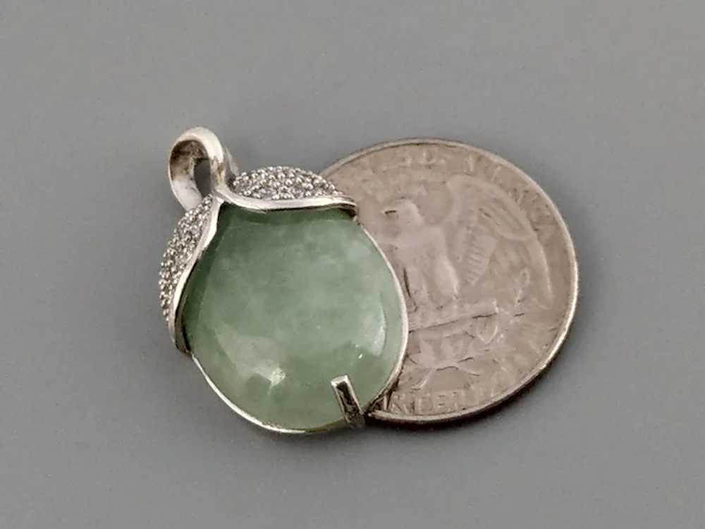 Medium Oval Cabochon Pendant with Green Aventurin… - image 2