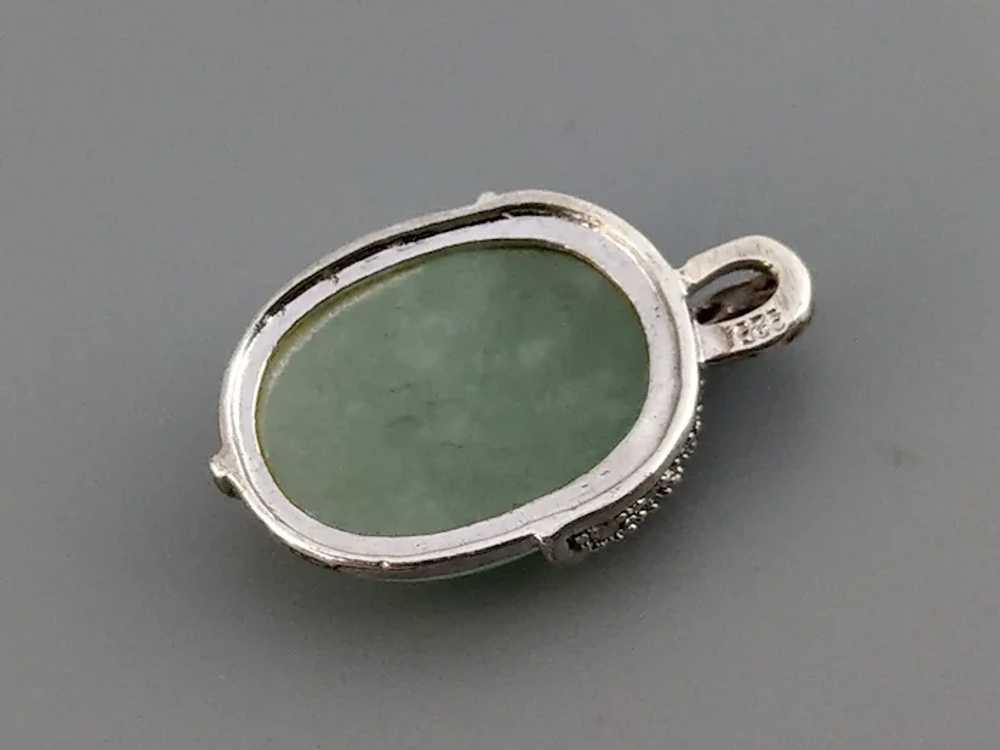 Medium Oval Cabochon Pendant with Green Aventurin… - image 3