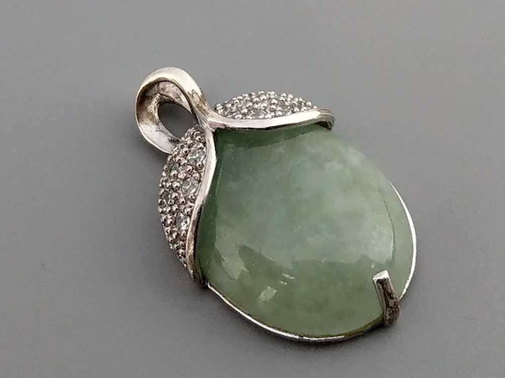 Medium Oval Cabochon Pendant with Green Aventurin… - image 4