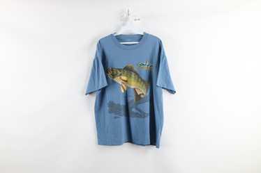 VINTAGE Bimini Bay Shirt Men Large Biege Fishing Mesh Lined Vented Walleye  90s 