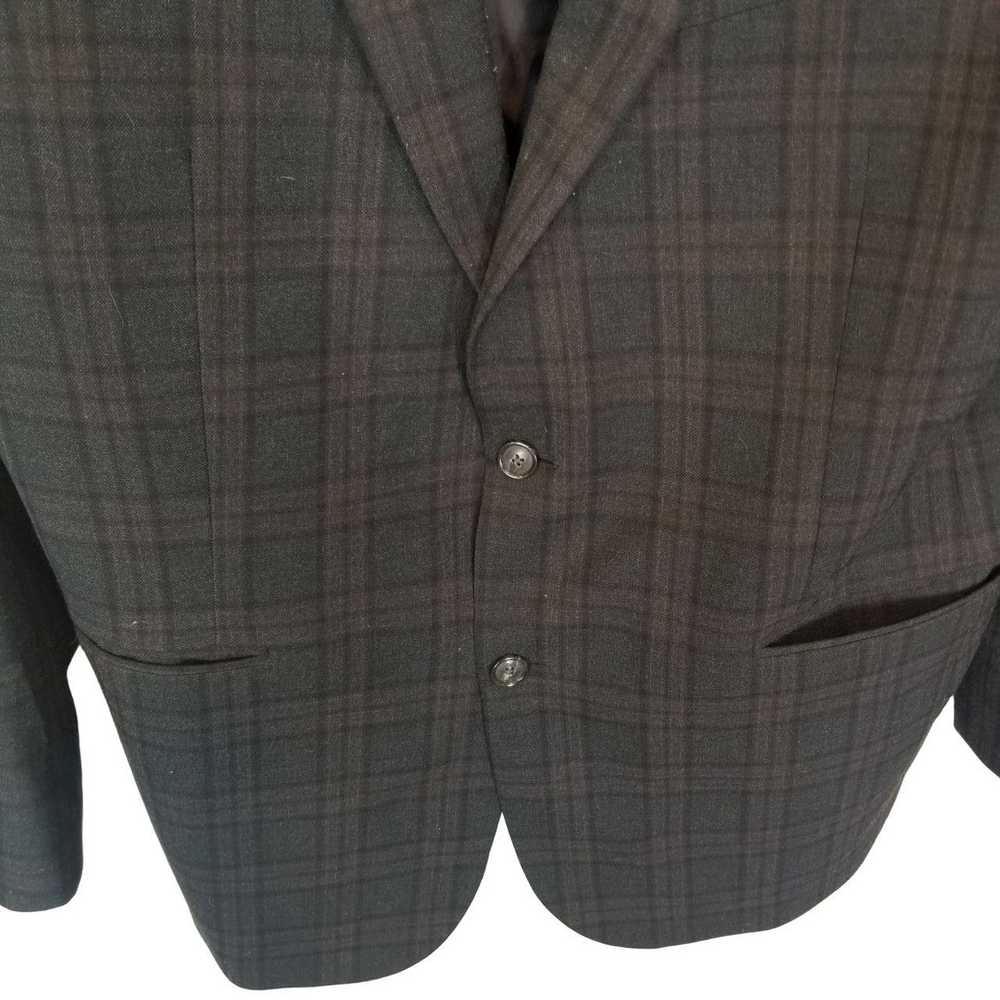 Stafford Stafford 44 Plaid Classic Fit 2-Button Y… - image 3