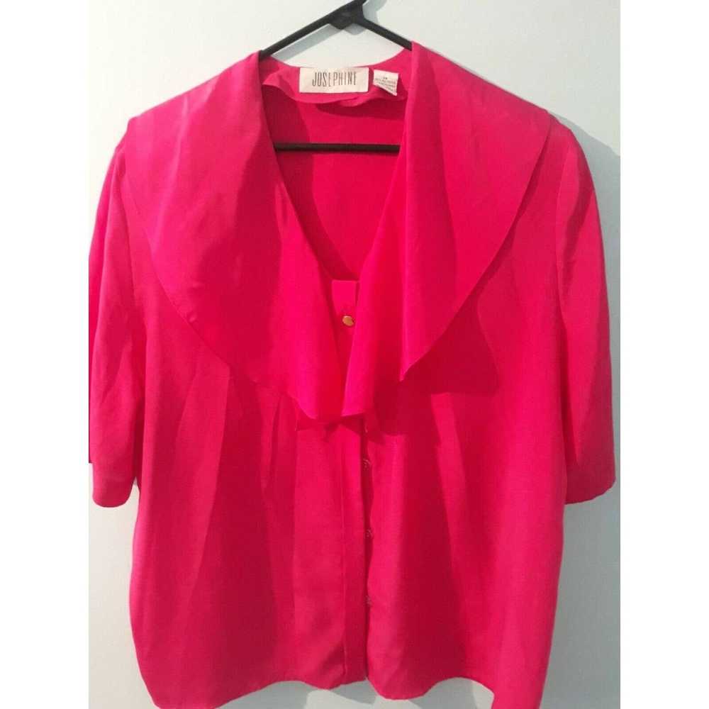 Unbrnd Josephine Size 14 Pink short Sleeve Blouse… - image 1