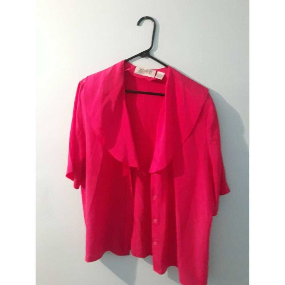 Unbrnd Josephine Size 14 Pink short Sleeve Blouse… - image 3