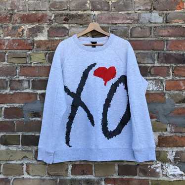 The Weeknd XO x H&M multi logo gray hoodie