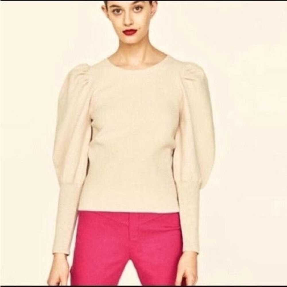 Zara Zara Knit Balloon Sleeve Sweater - image 2