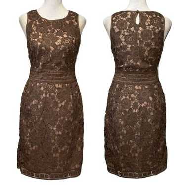 HOSS Intropia black lace dress with leather wrap belt, how to tie