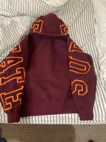 Supreme Supreme state maroon hoodie - image 1