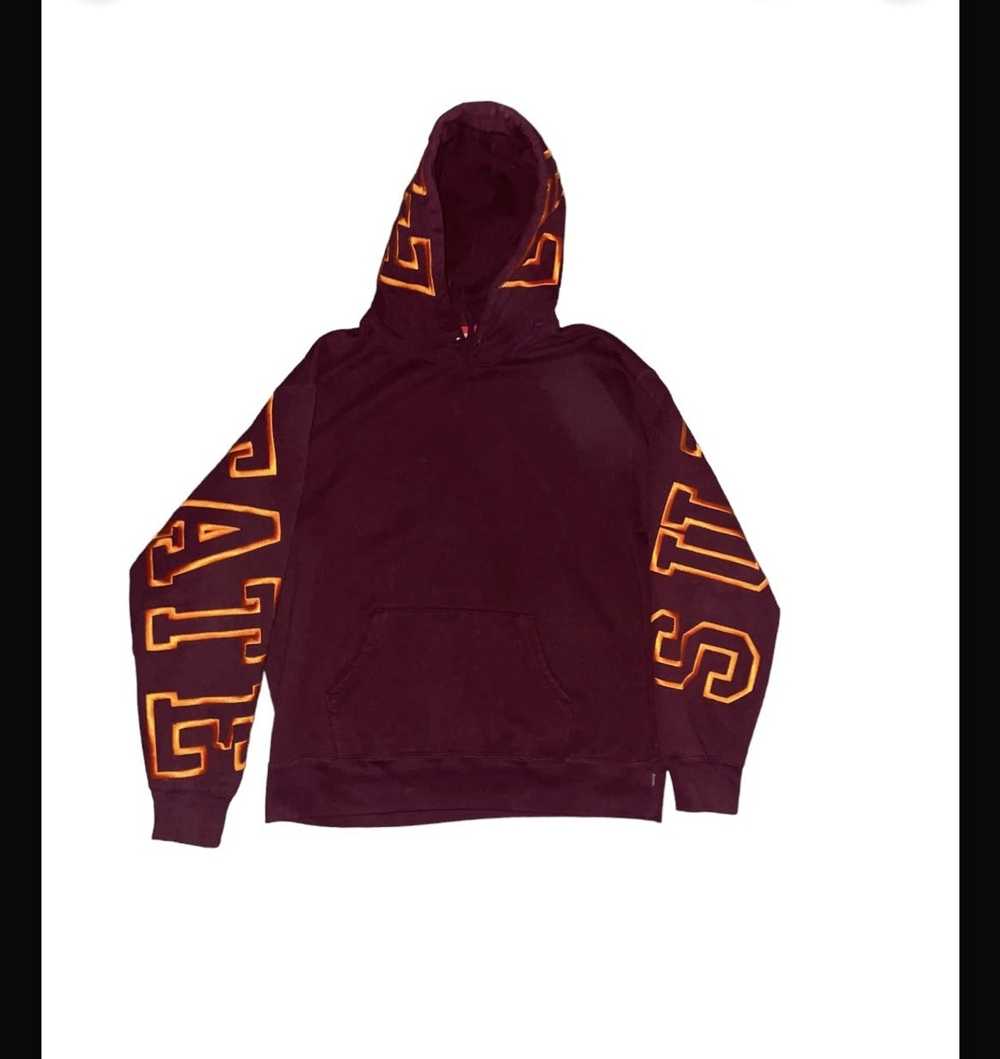 Supreme Supreme state maroon hoodie - image 2