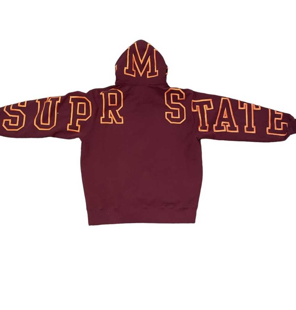 Supreme Supreme state maroon hoodie - image 3