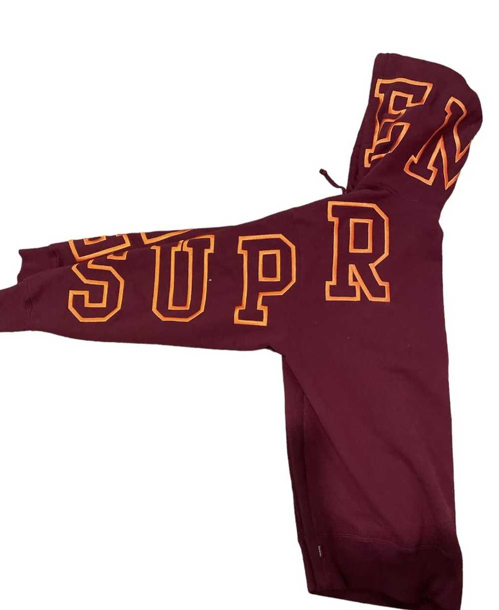 Supreme Supreme state maroon hoodie - image 6