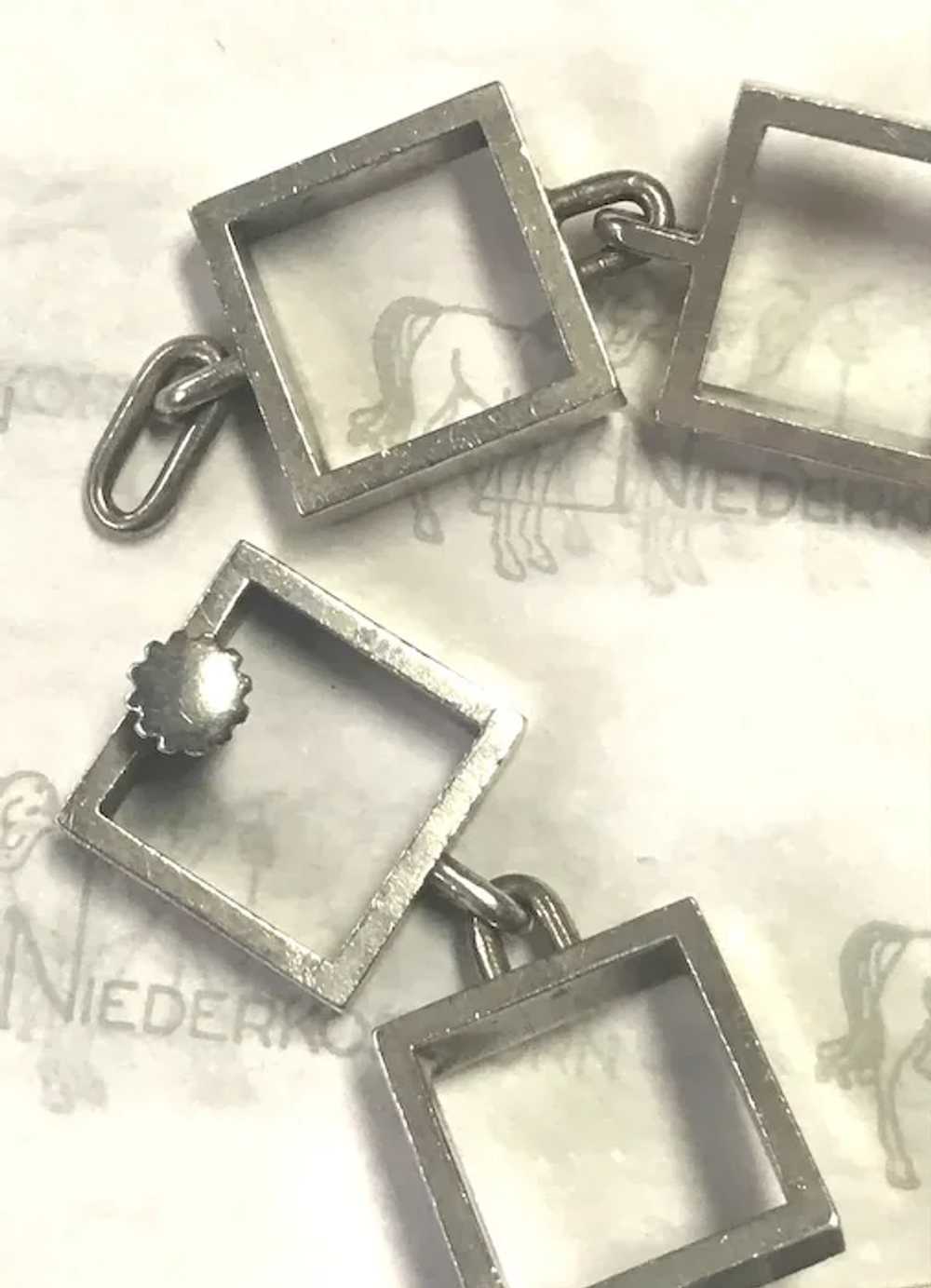 Hans Hansen Sterling Silver "Squares" Bracelet - image 3