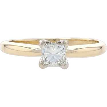 Yellow Gold Diamond Solitaire Engagement Ring - 14