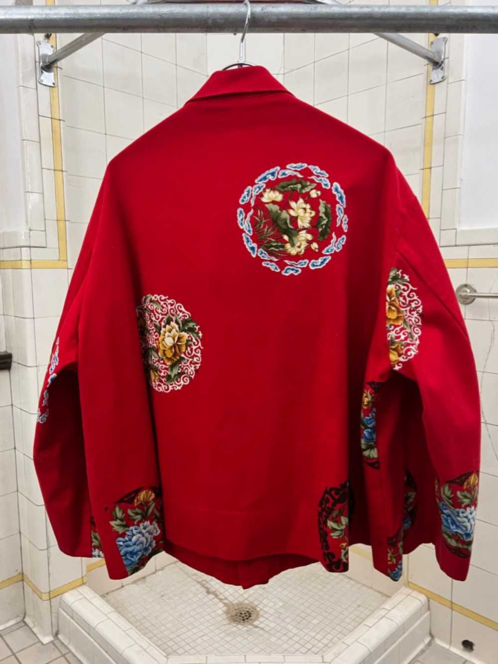 ss1996 Yohji Yamamoto Floral Red Work Jacket - Si… - image 12