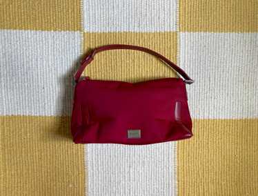 Vintage Mulberry Scotchgrain Red Leather Handbag Small Mini Baguette VGC