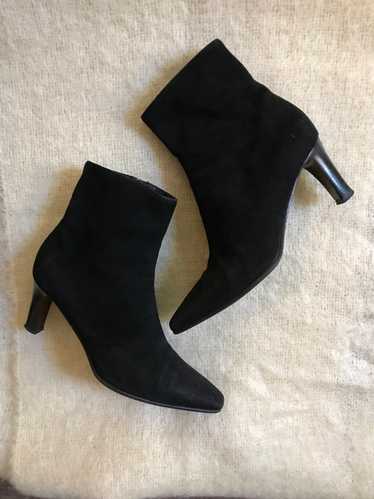 vintage chelsea boots / Galo black suede ankle boo