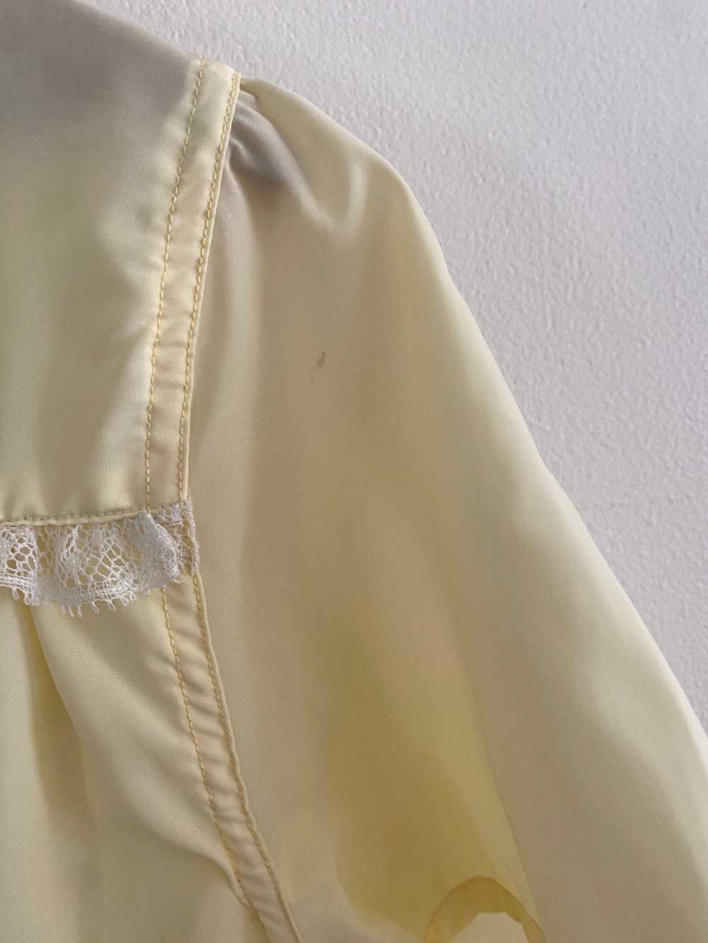 vintage 50s blouse / 1950s pastel yellow short sl… - image 8