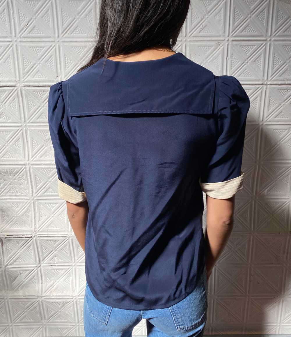 vintage Oscar de la Renta silk blouse / 80s ODLR … - image 6