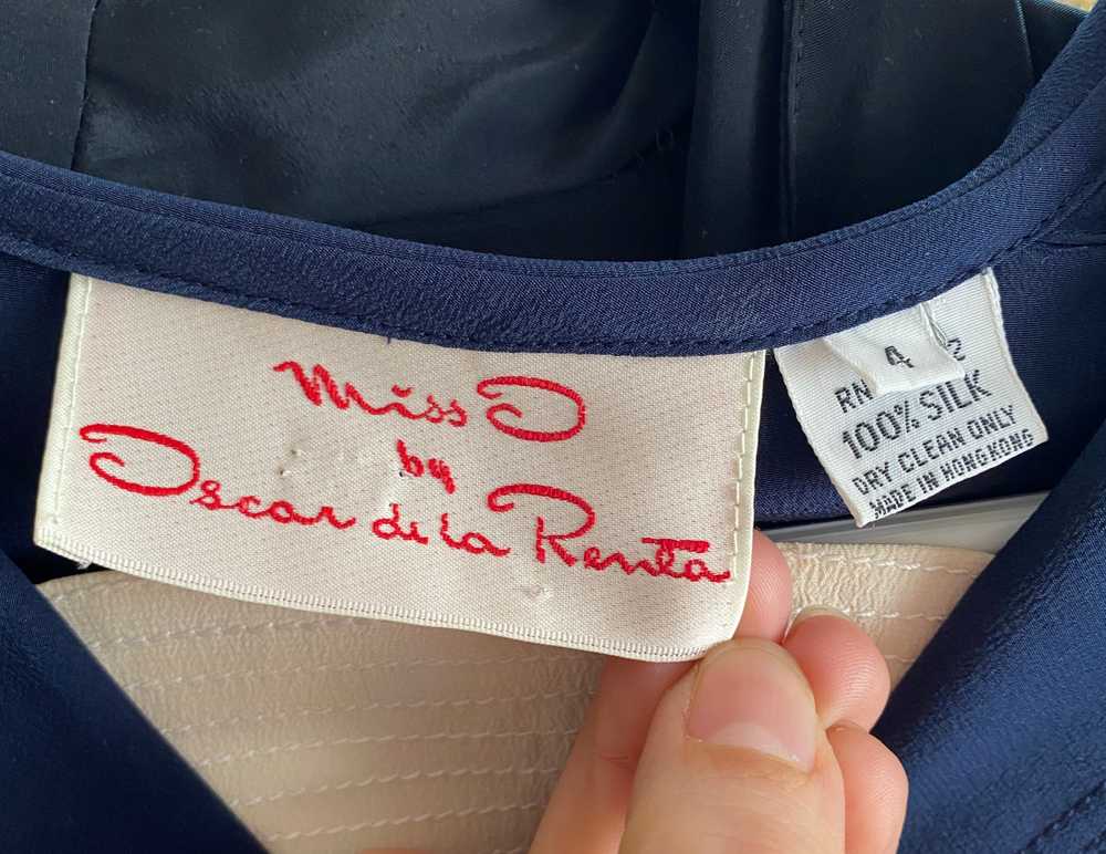 vintage Oscar de la Renta silk blouse / 80s ODLR … - image 7