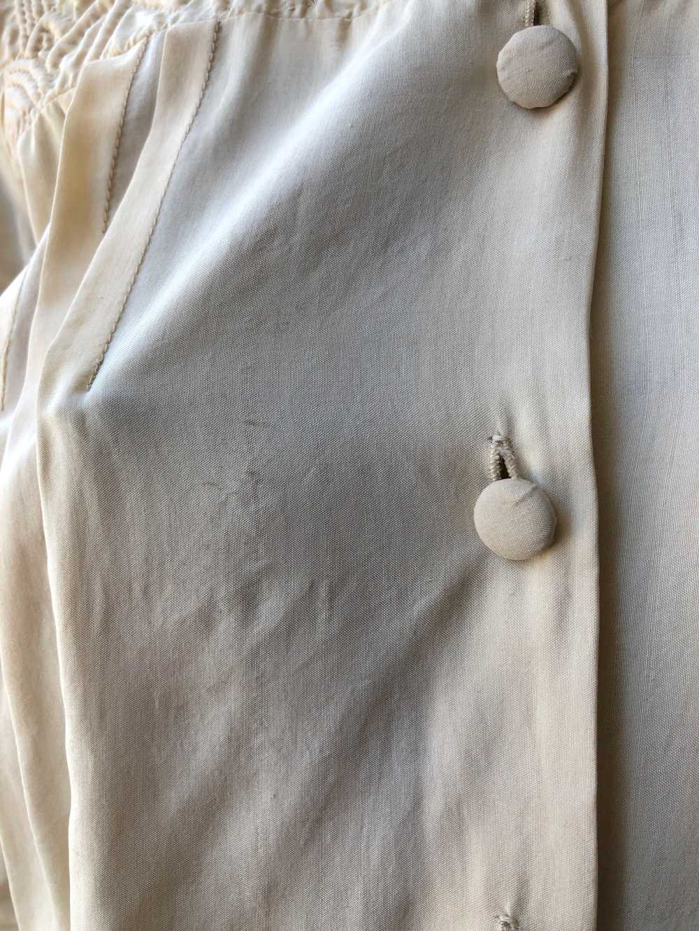 vintage cream Peter Pan collar blouse / 70s prair… - image 10