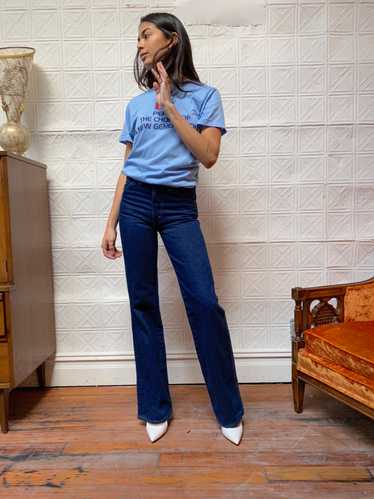 vintage Levi’s jeans / 1970s Levis dark wash stov… - image 1