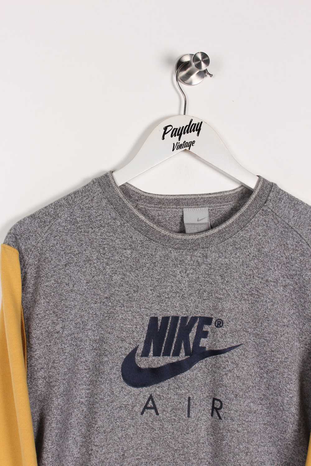 00's Nike Sweatshirt Grey/Yellow Medium - image 2