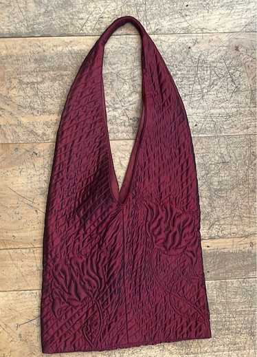 Malatesta Burgundy Iridescent Plush Bag