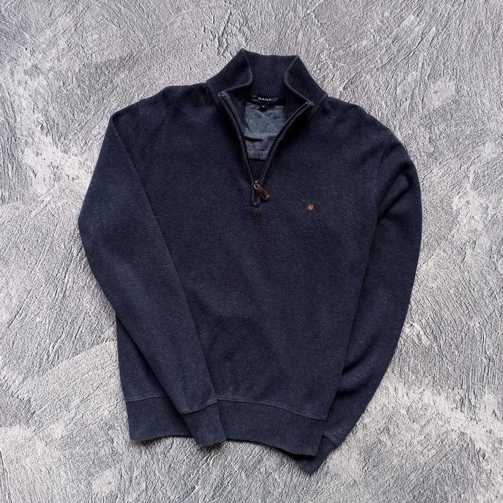 Gant Sweater Gant Cotton Logo 1/4 Zip Size:M - image 1