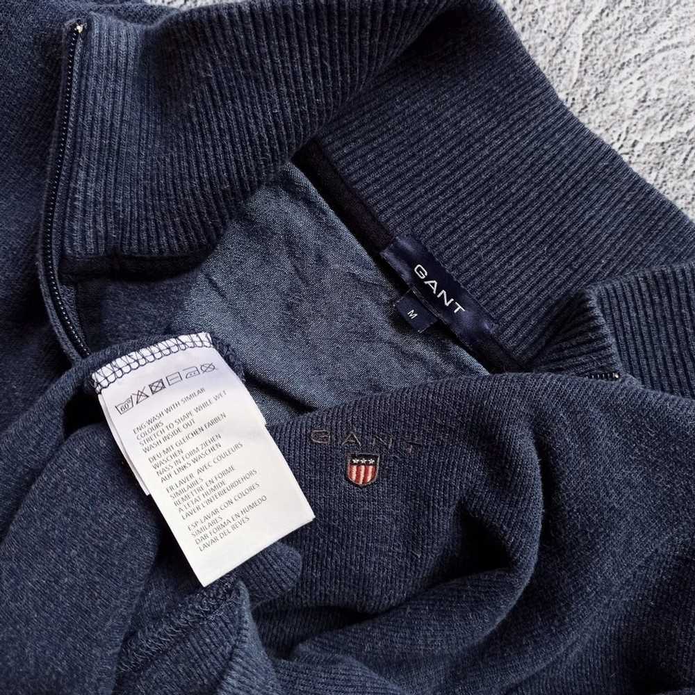 Gant Sweater Gant Cotton Logo 1/4 Zip Size:M - image 8