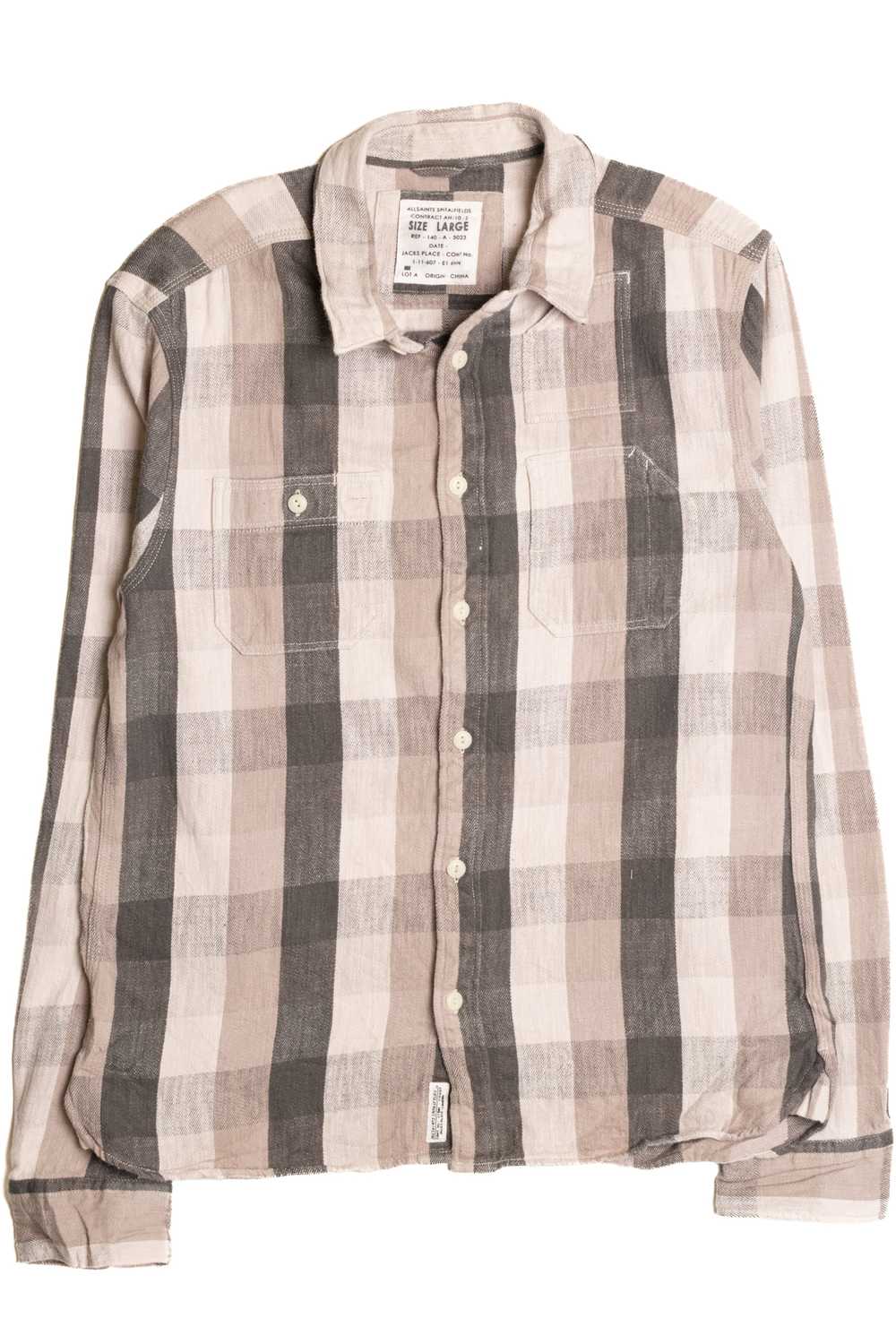 Striped Flannel Shirt 5064 - image 1
