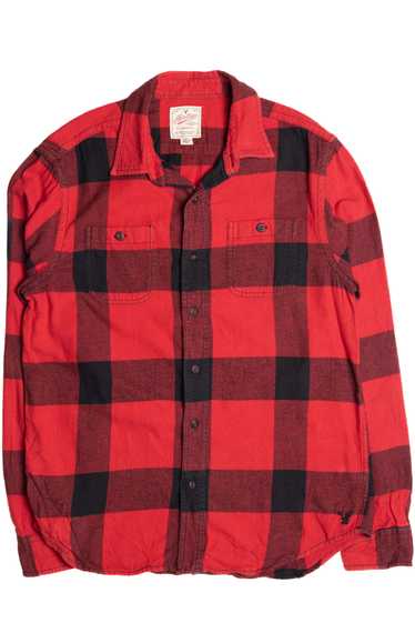 Men's Heritage Scotch Plaid Flannel Shirt, Slightly Fitted Untucked Fit