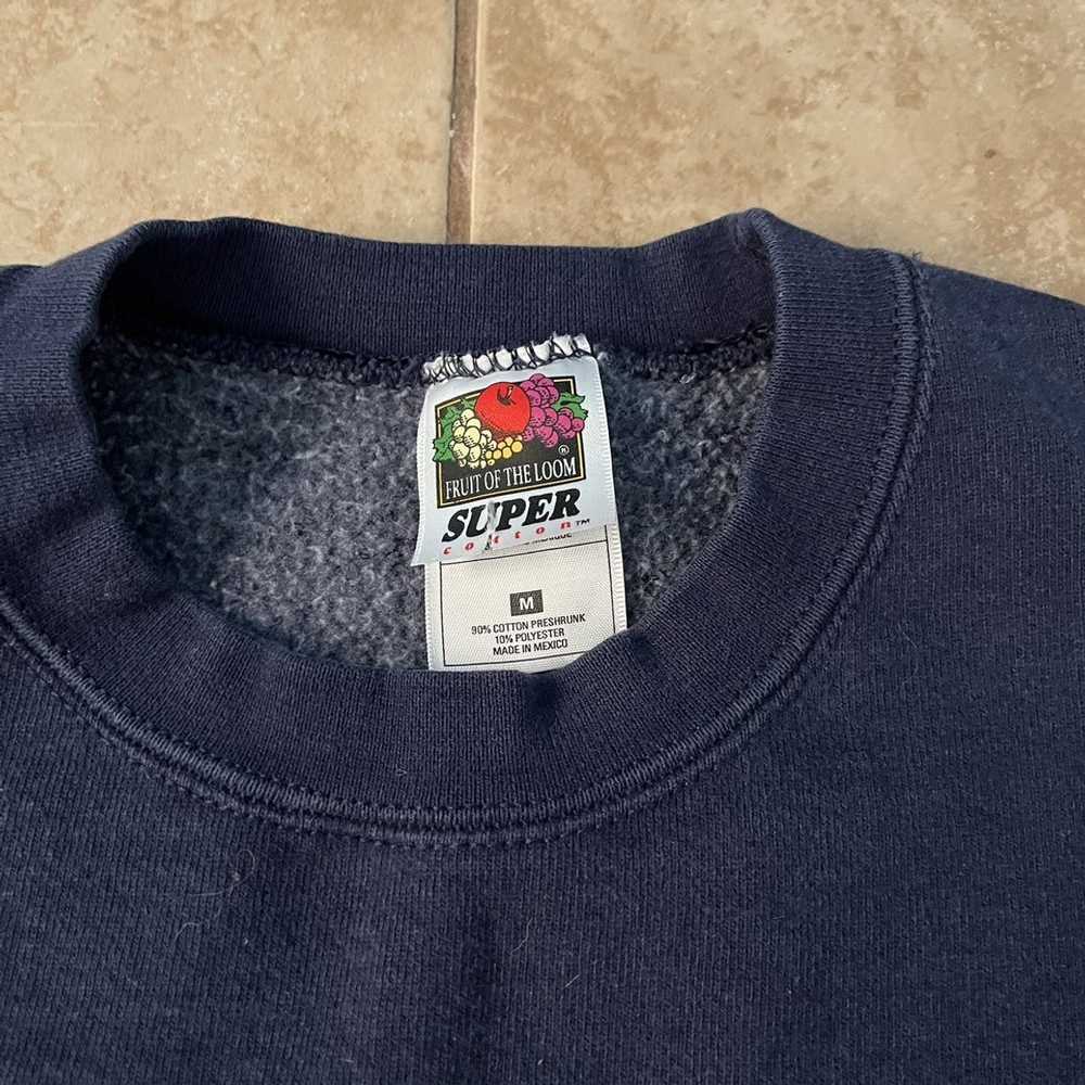 Fruit Of The Loom × Vintage 90’s Faded Navy Crewn… - image 2