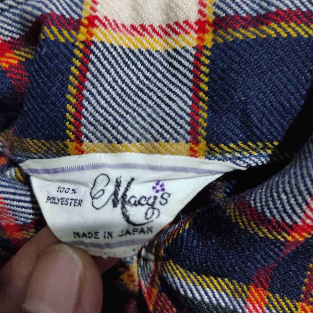 Macys × Vintage Vintage Macys Plaid Tartan Outher… - image 7