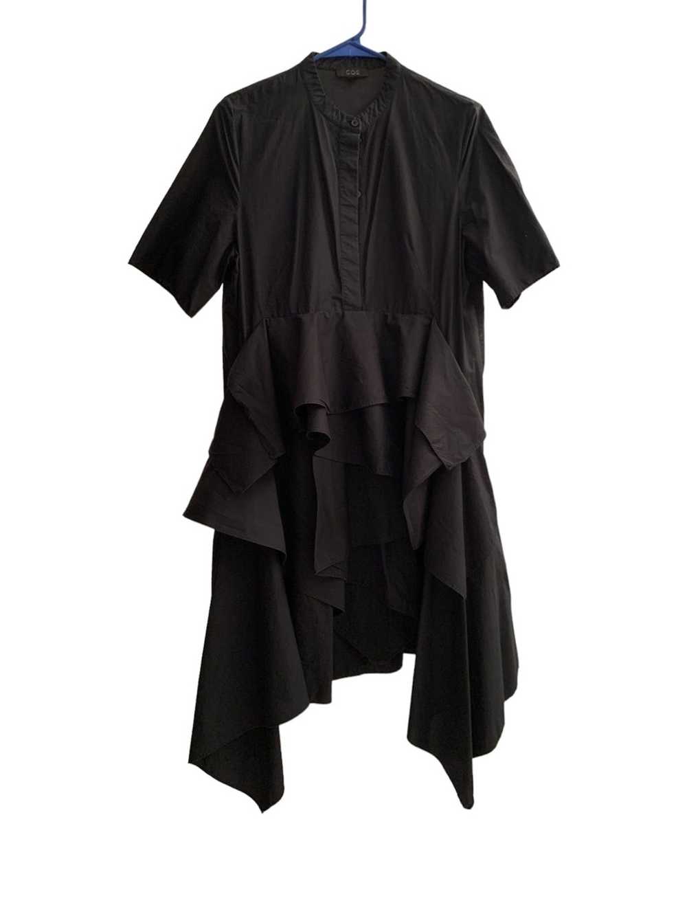 Cos Cos Multilayer black short sleeve shirt dress - image 1