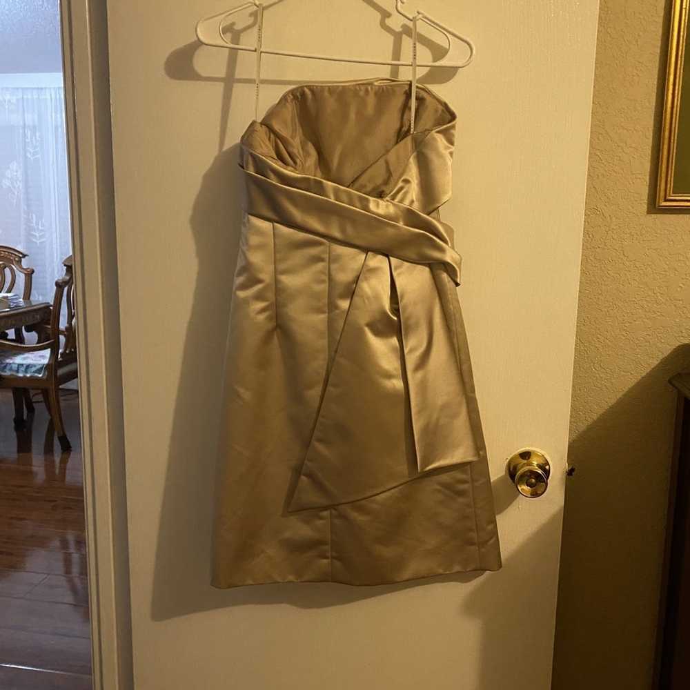 Celine CELINE Strapless Gold Dress - image 2