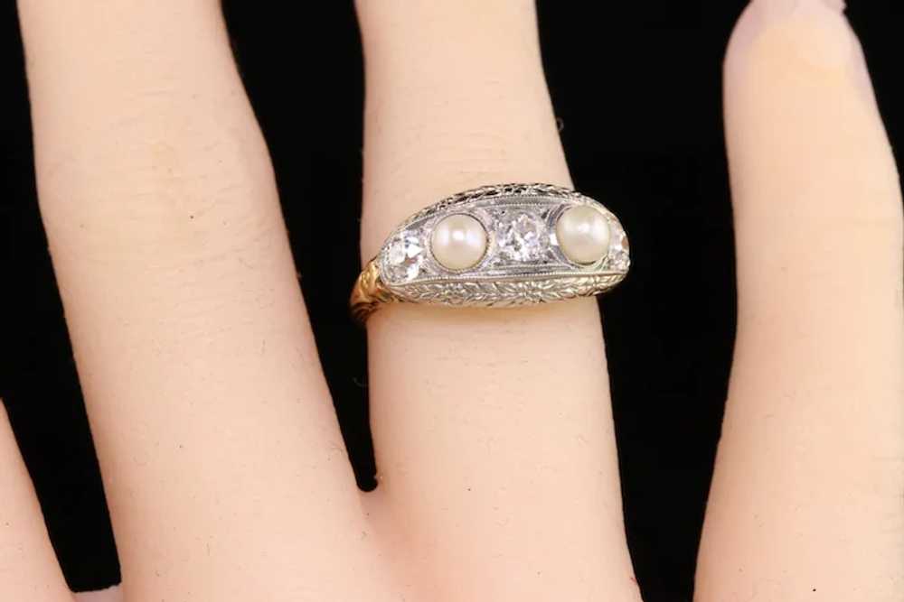 Antique Art Deco 18K and 14K Yellow Gold Old Euro… - image 7